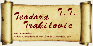 Teodora Trakilović vizit kartica